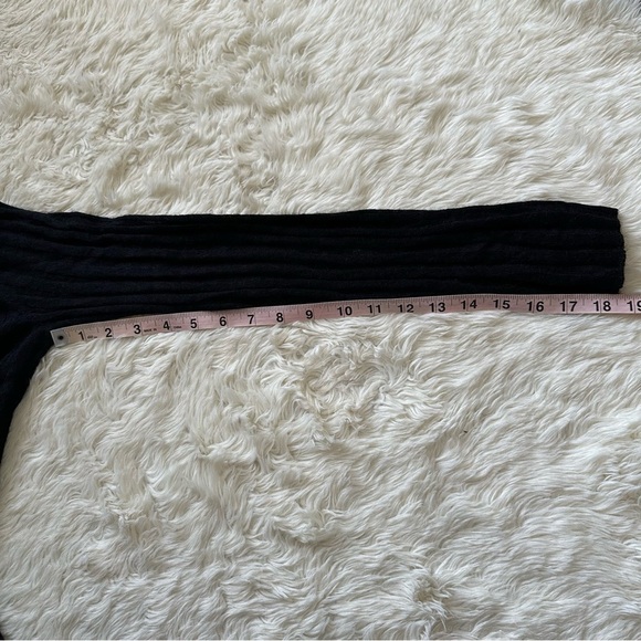 Madewell Sweater Alpaca-Blend Mockneck Sheer Ribbed Long Sleeve Black S NWT New - Picture 14 of 14